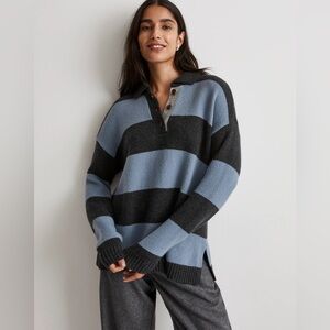 Madewell Rugby Stripe Polo Sweater